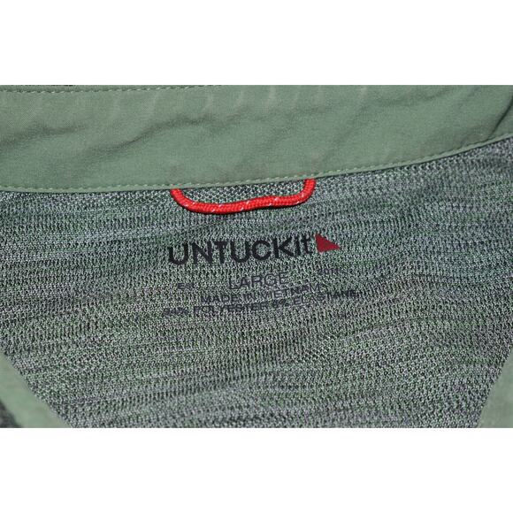 UNTUCKit Golf Polo Shirt Mens Size Large Performance Polyester Spandex Green - Picture 6 of 9